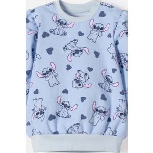 Conjunto de Stitch pantalón largo azul cielo para bebé niña