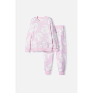 Conjunto de Barbie rosado con jogger para niña