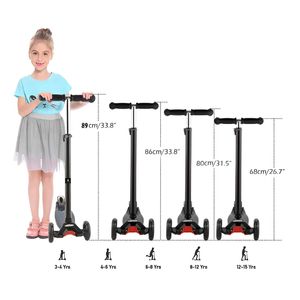 Patineta Monopatín Scooter Verde Para niños de 3 a 12 años