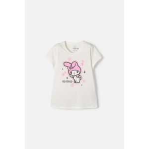 Camiseta My Melody manga corta marfil para niña