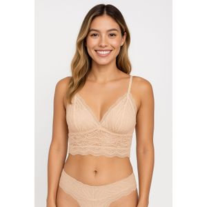 Top con silueta triangular en encaje