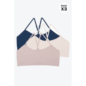 Top con tecnologia seamless sin costuras paquete x3