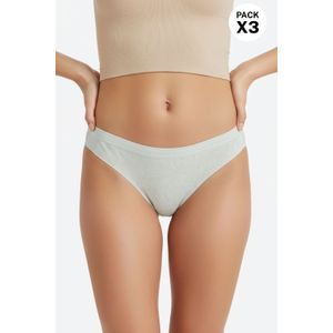 Brasilera con corte al ras en microfibra paquete x3