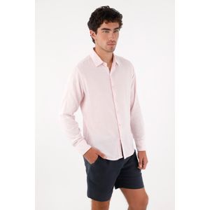 Camisa a rayas manga larga para hombre