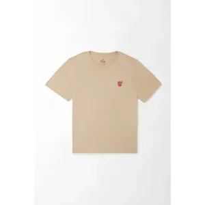 Camiseta estampada café para hombre