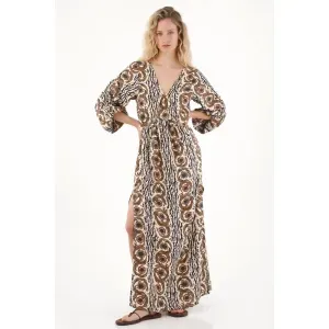 Vestido largo estampado para mujer