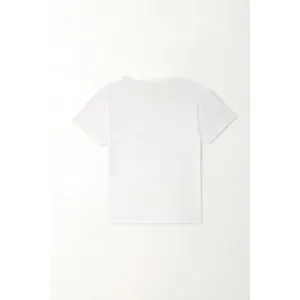 Camiseta cuello redondo blanca para mujer