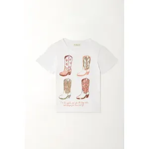 Camiseta cuello redondo blanca para mujer