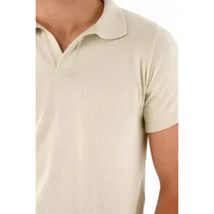 Polo de manga corta café para hombre