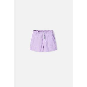 Short de Mic con cordón morado para niña