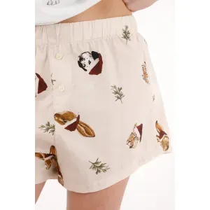 Pijama navideña con short para mujer