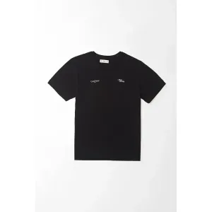 Camiseta con mini estampado negro para hombre