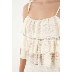 Camisa de tiras con bolero crudo para mujer