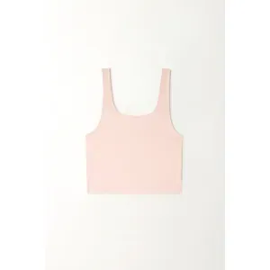 Camiseta ajustada rosada para mujer