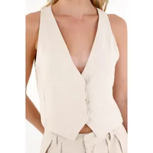 Chaleco con escote para mujer