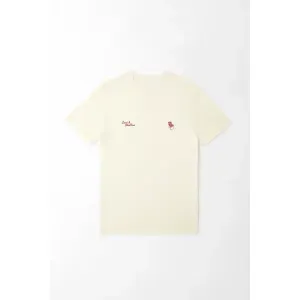 Camiseta estampada en frente crudo para hombre