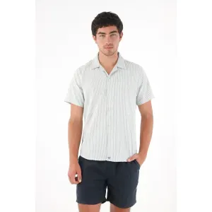 Camisa a rayas con raqueta para hombre