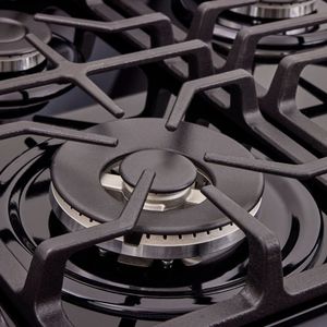 Estufa de piso en cristal haceb de 76 cm gas propano negro