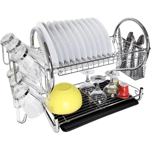 Escurreplatos de Acero Inoxidable para Cocina – Color Negro