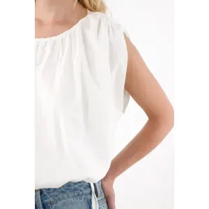 Camisa para anudar en costados crudo para mujer