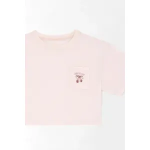 Camiseta oversize bordada para niña