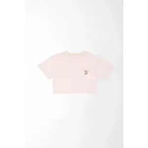 Camiseta oversize bordada para niña