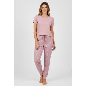 Conjunto pijama 2 piezas elaborado en poliéster acanalado