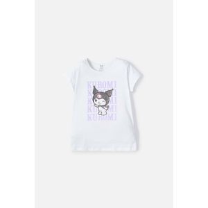 Camiseta de Kuromi manga corta blanco para niña