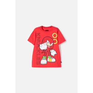 Camiseta de Sonic manga corta rojo para niño