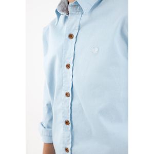 Camisa manga larga azul para niño