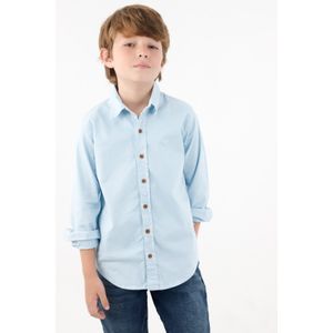 Camisa manga larga azul para niño
