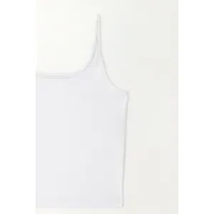 Camiseta de tiras blanca para mujer