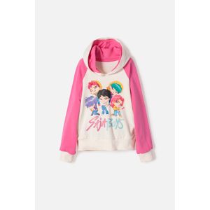 Buzo de K- pop Demon Hunters con capucha fucsia para niña