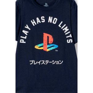 Camiseta de Play Station manga corta azul para niño