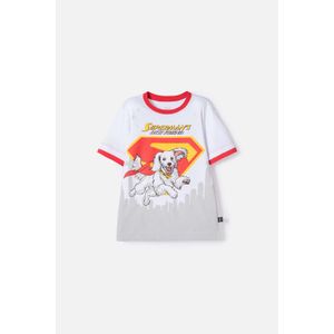 Camiseta de Superman roja manga corta para niño