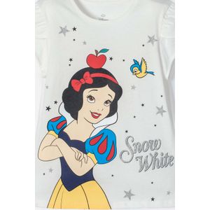 Camiseta de Blancanieves marfil de manga corta con bolero para niña