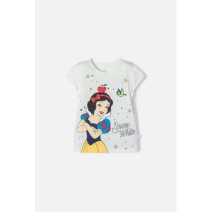 Camiseta de Blancanieves marfil de manga corta con bolero para niña