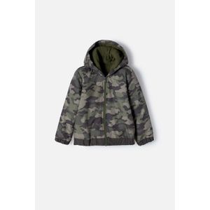 Chaqueta Littlemic con cierre verde militar niño 2T a 5T