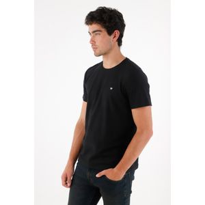 Camiseta básica con raqueta negra para hombre