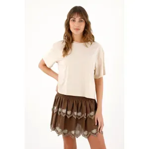 Camiseta básica oversize para mujer