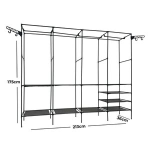 Armario Closet Abierto 4 Espacios Ropa Y Zapatos Multiusos