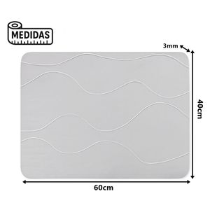 Tapete Individual De Diseño Moderno Multiusos Antideslizante 60x40cm Gris