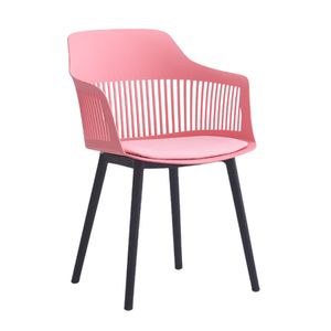 Silla De Comedor Positano Rosada Moderna En Plástico Pp Resistentes