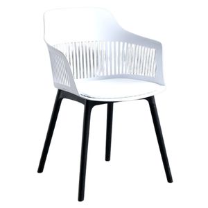 Silla De Comedor Positano Blanca Moderna En Plástico Pp Resistentes