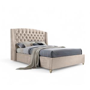 Base Cama Con Espaldar Semidoble Italia Beige