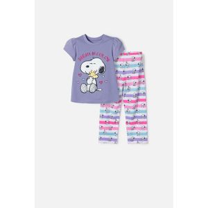 Pijama de Snoopy con pantalón largo multicolor para niña 2T a 5T