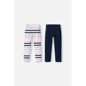 Pack X2 Leggings LittleMic multicolor para niña 2T a 5T