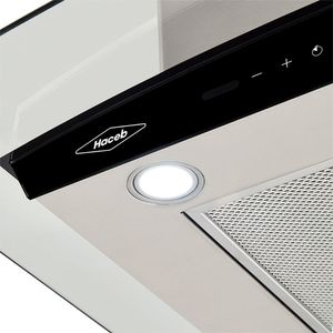 Campana isla vidrio inox-negro 60 Cm 3 velocidades