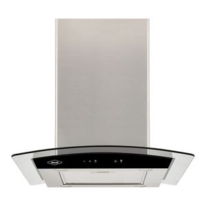 Campana isla vidrio inox-negro 60 Cm 3 velocidades