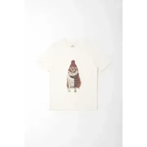 Camiseta básica navideña para niño